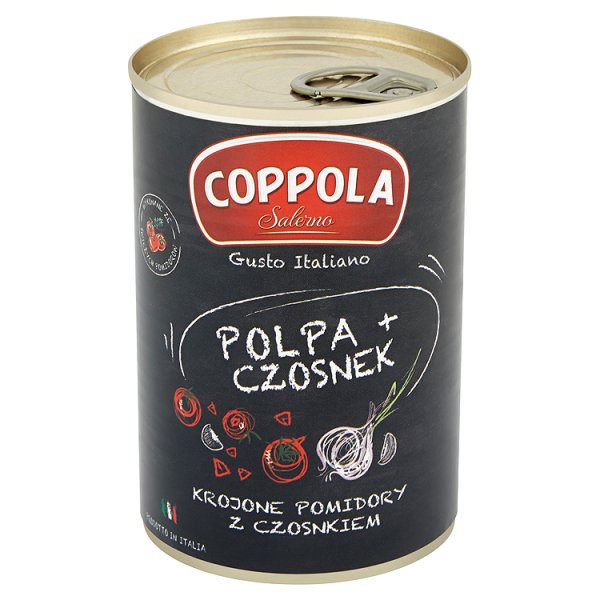Coppola Krojone pomidory z czosnkiem 400 g