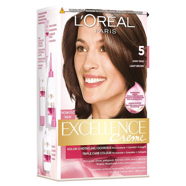 L&#039;Oréal Paris Excellence Creme Farba do włosów 5 Jasny brąz