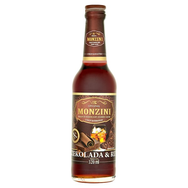 Monzini Czekolada &amp; Rum Syrop barmański 320 ml