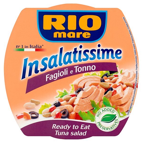 Rio Mare Insalatissime Fagioli e Tonno Gotowe danie z warzyw i tuńczyka 160 g