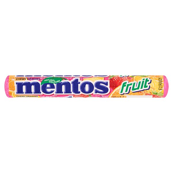 Mentos Fruit Cukierki do żucia o smaku owocowym 38 g