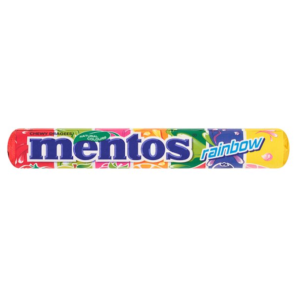 Mentos Rainbow Cukierki do żucia o smaku owocowym 37,5 g