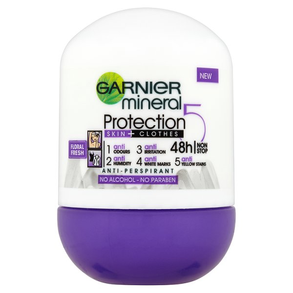 Garnier Mineral Protection 5 Floral Fresh Antyperspirant w kulce bez alkoholu 50 ml