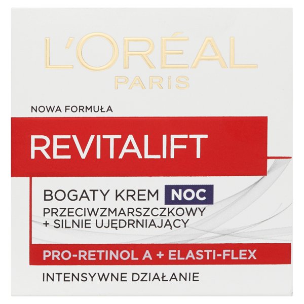 L&#039;Oreal Paris Revitalift Bogaty krem przeciwzmarszczkowy na noc + silnie ujędrniający 50 ml