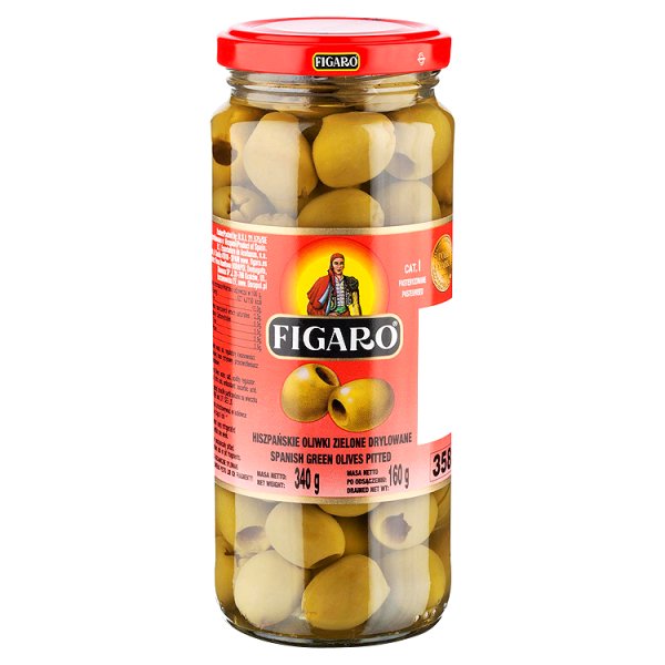 Figaro Hiszpańskie oliwki zielone drylowane 340 g