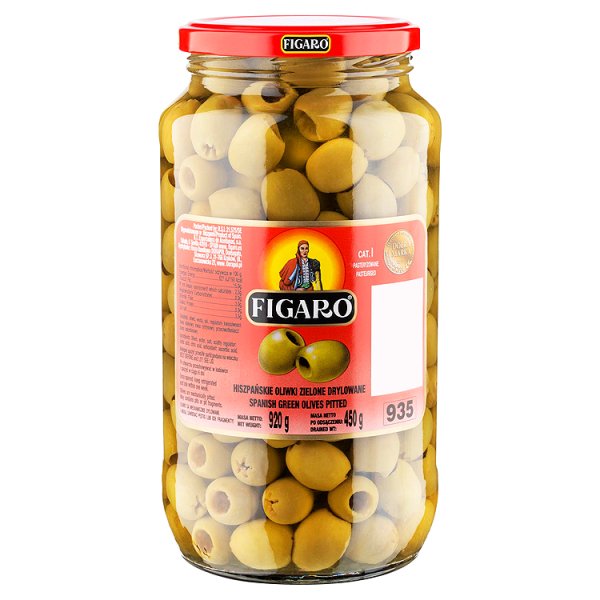 Figaro Hiszpańskie oliwki zielone drylowane 920 g
