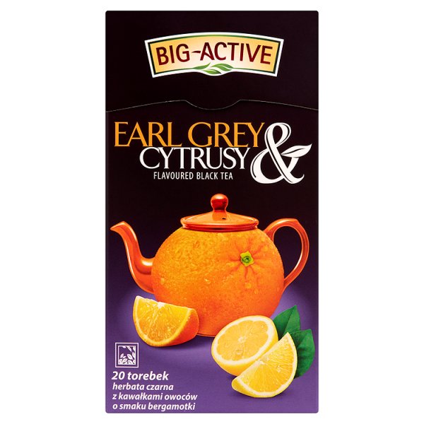 Big-Active Earl Grey &amp; Cytrusy Herbata czarna z cytrusami 40 g (20 torebek)