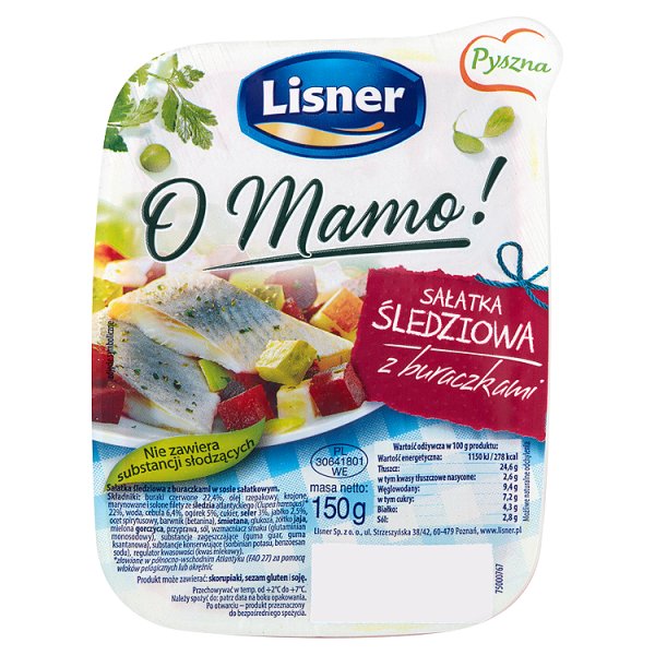 Lisner O Mamo! Sałatka śledziowa z buraczkami 150 g