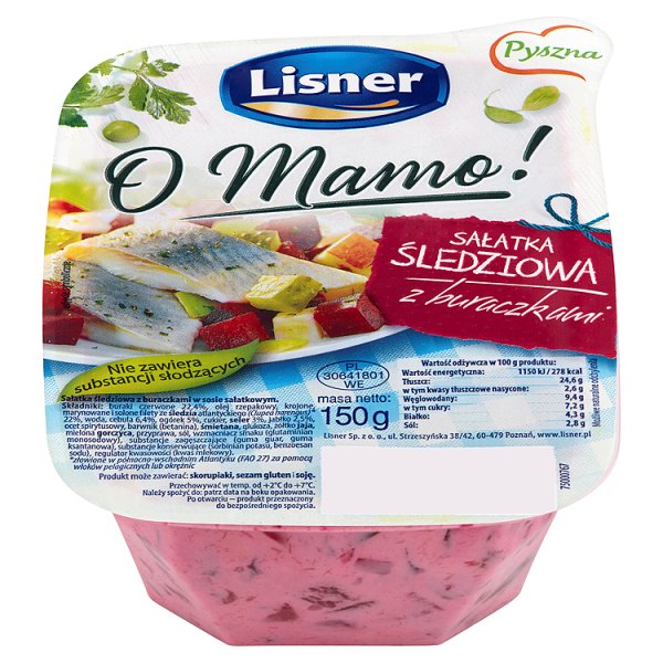 Lisner O Mamo! Sałatka śledziowa z buraczkami 150 g