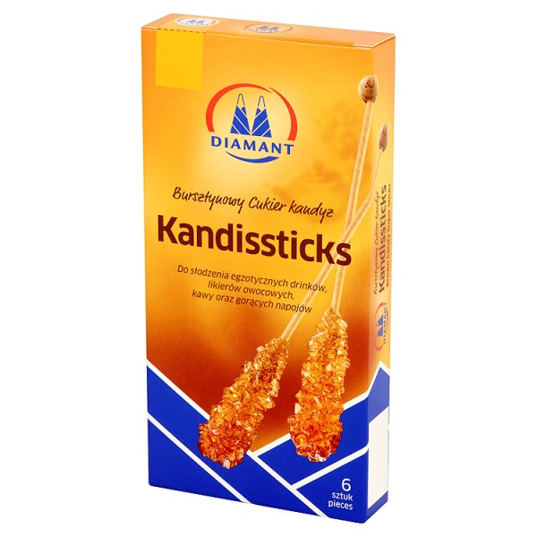 Diamant Kandissticks Bursztynowy Cukier kandyz 60 g (6 sztuk)