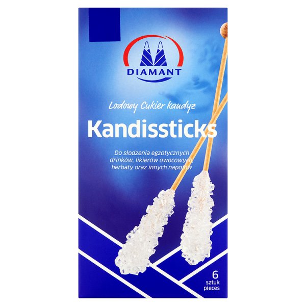 Diamant Kandissticks Lodowy Cukier kandyz 60 g (6 sztuk)