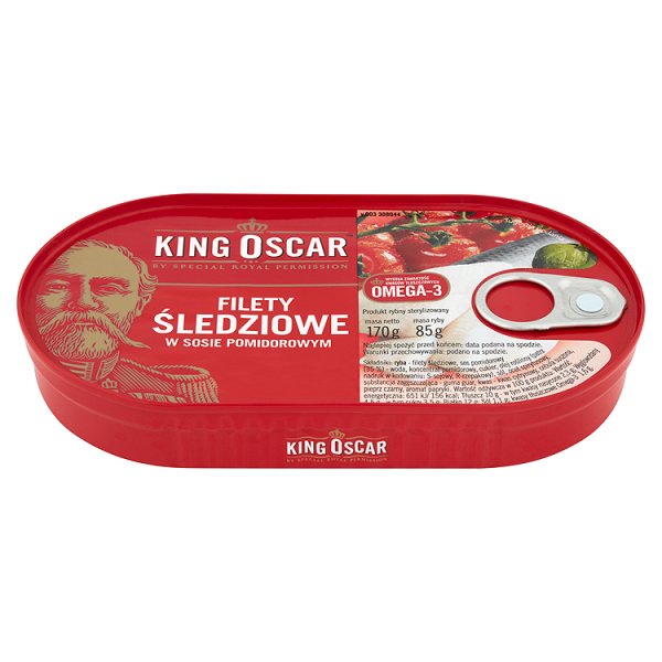 King Oscar Filety śledziowe w sosie pomidorowym 170 g