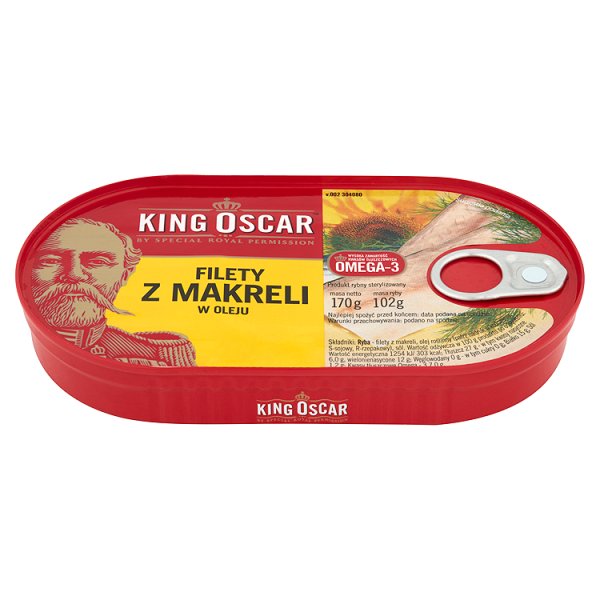 King Oscar Filety z makreli w oleju 170 g