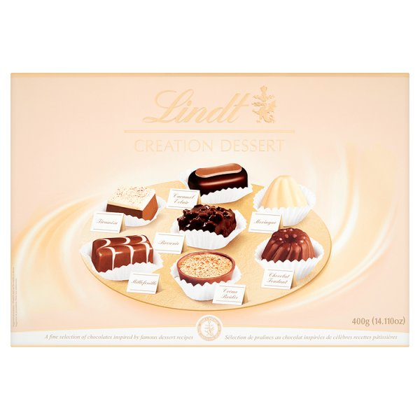 Lindt Creation Dessert Pralinki z czekolady ciemnej mlecznej i białej 400 g