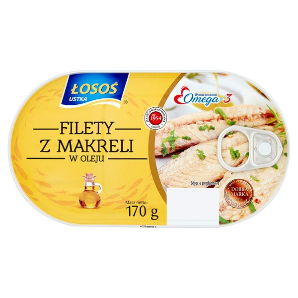 Łosoś Ustka Filety z makreli w oleju 170 g
