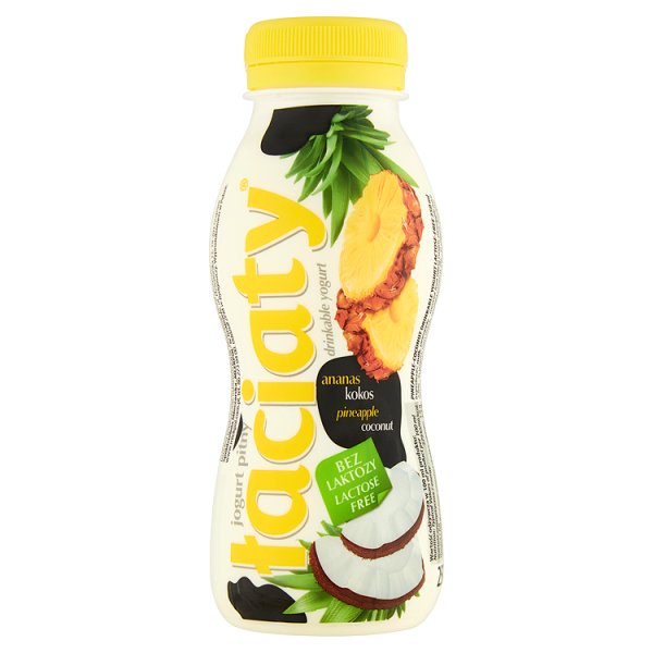 Łaciaty Jogurt pitny ananas kokos bez laktozy 250 ml