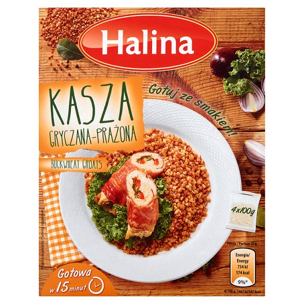 Halina Kasza gryczana prażona 400 g (4 torebki)