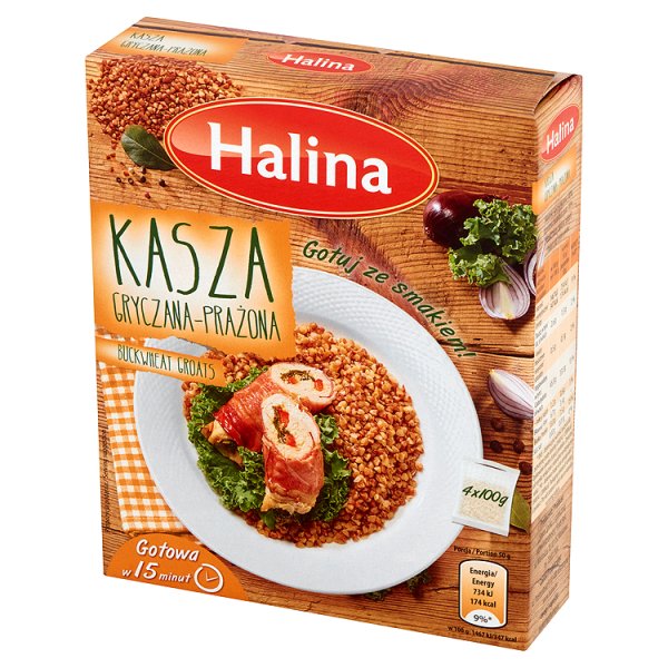 Halina Kasza gryczana prażona 400 g (4 torebki)
