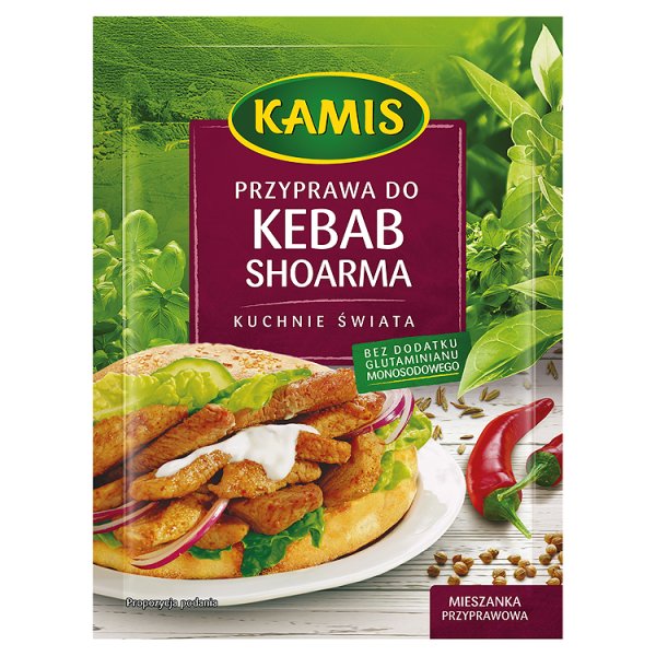 Kamis Kuchnie świata Przyprawa do kebab shoarma Mieszanka przyprawowa 25 g