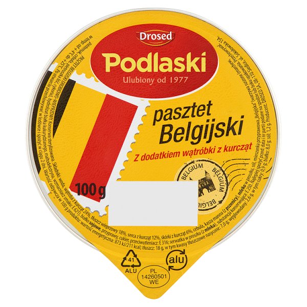 Drosed Podlaski Pasztet Belgijski z dodatkiem wątróbki z kurcząt 100 g