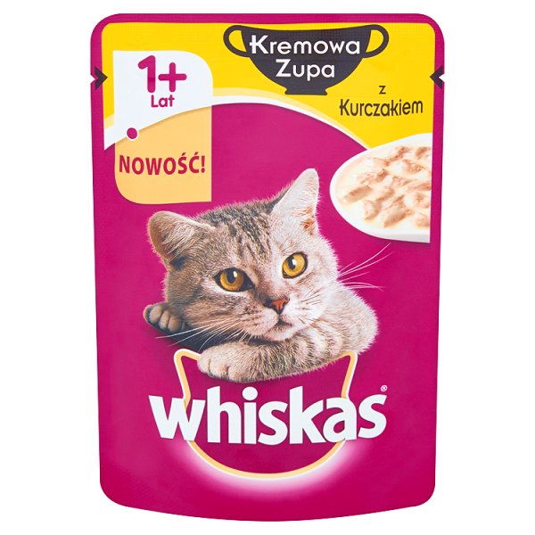 Whiskas Kremowa Zupa z Kurczakiem Karma pełnoporcjowa 1+ lat 85 g