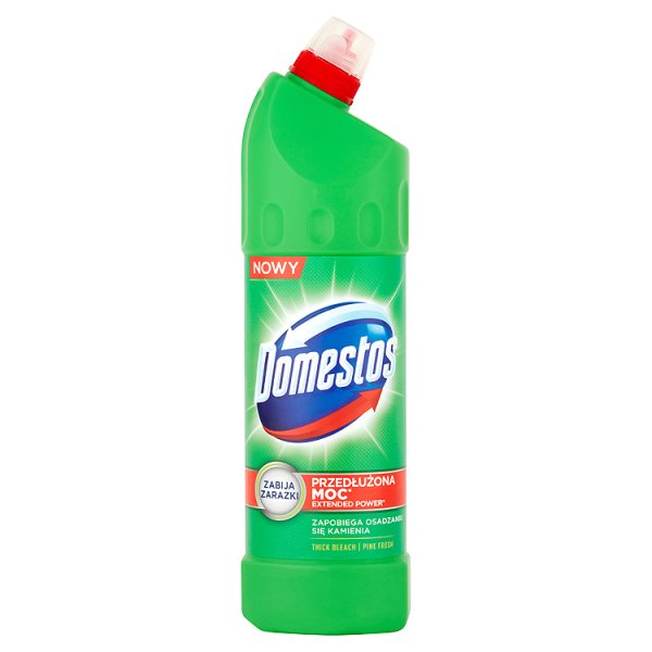 Domestos Przedłużona Moc Pine Fresh Płyn czyszcząco-dezynfekujący 1250 ml