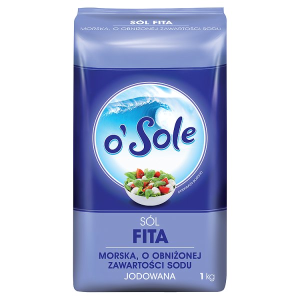 o&#039;Sole Sól Fita morska o obniżonej zawartości sodu jodowana 1 kg
