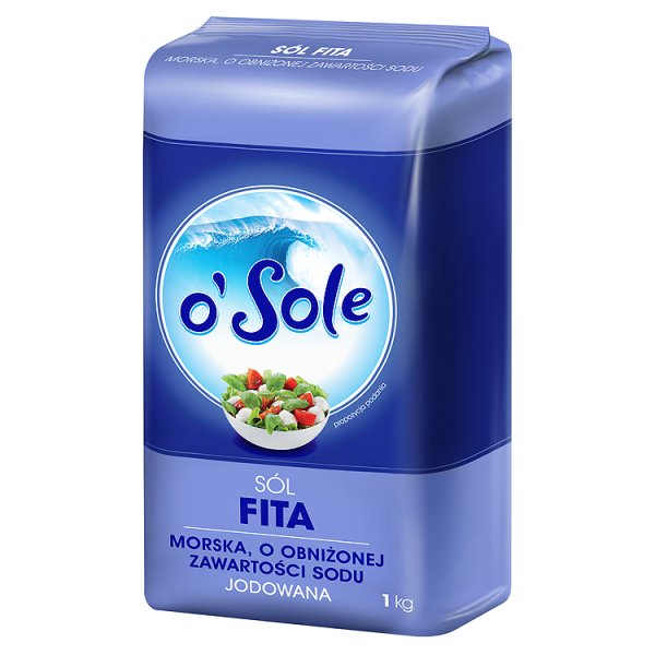 o&#039;Sole Sól Fita morska o obniżonej zawartości sodu jodowana 1 kg