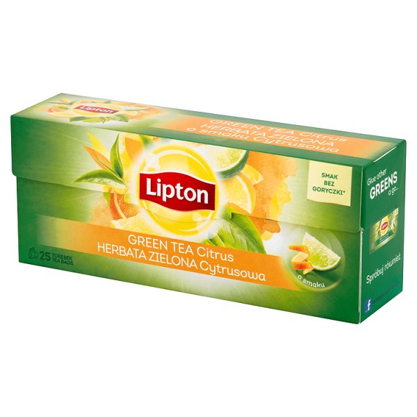 Lipton Herbata zielona cytrusowa 32,5 g (25 torebek)