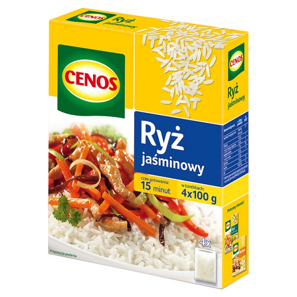 Cenos Ryż jaśminowy 400 g (4 torebki)