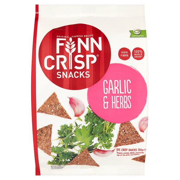 Finn Crisp Pieczywo żytnie chrupkie z czosnkiem i ziołami 130 g