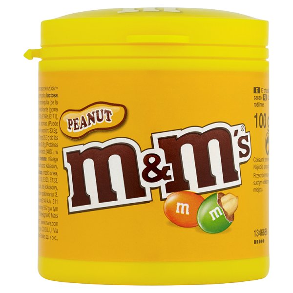M&amp;M&#039;s Peanut Orzeszki ziemne oblane czekoladą w kolorowych skorupkach 100 g