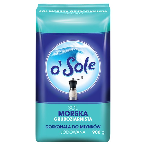 o&#039;Sole Sól morska gruboziarnista jodowana 900 g