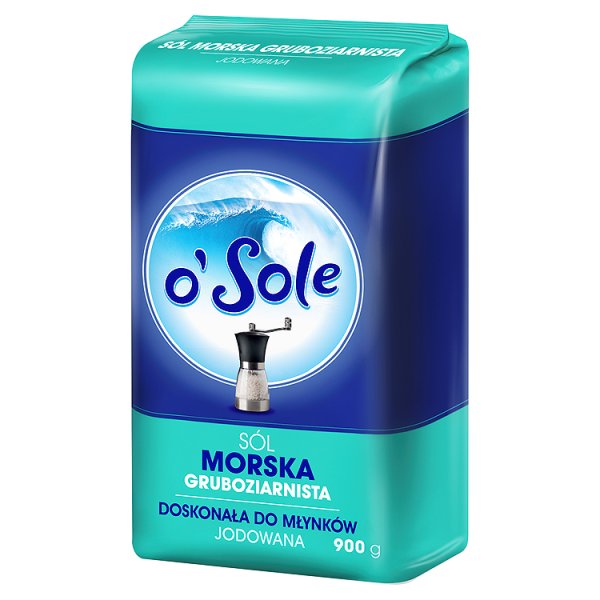 o&#039;Sole Sól morska gruboziarnista jodowana 900 g