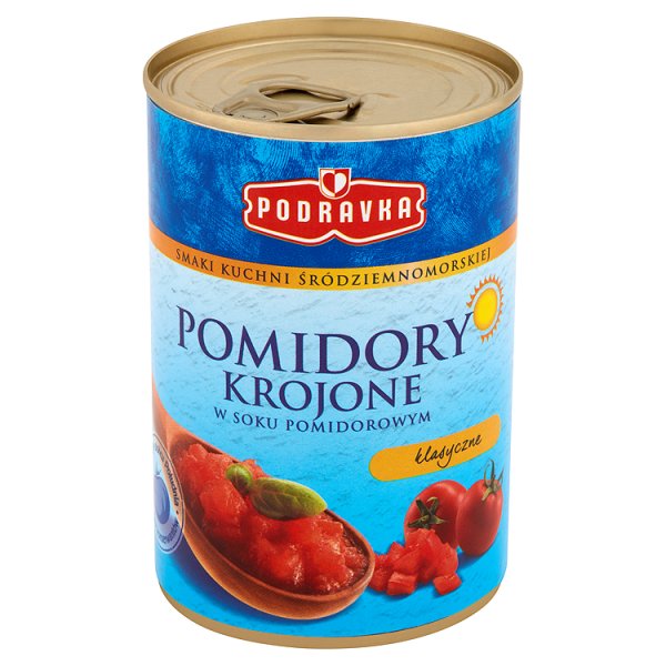 Podravka Smaki kuchni śródziemnomorskiej Pomidory krojone w soku pomidorowym klasyczne 400 g