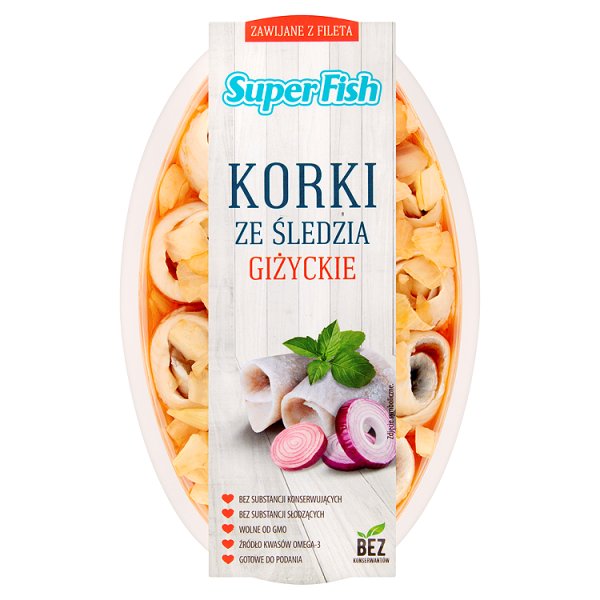 SuperFish Korki ze śledzia giżyckie 250 g