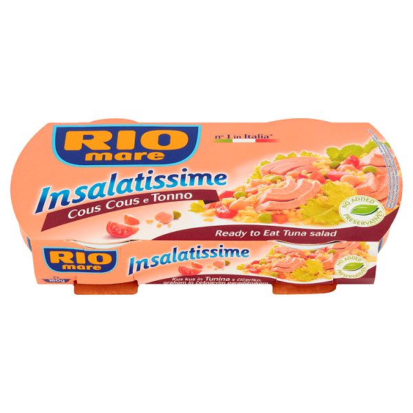 Rio Mare Insalatissime Cous Cous e Tonno Gotowe danie z kuskus warzyw i tuńczyka 2 x 160 g