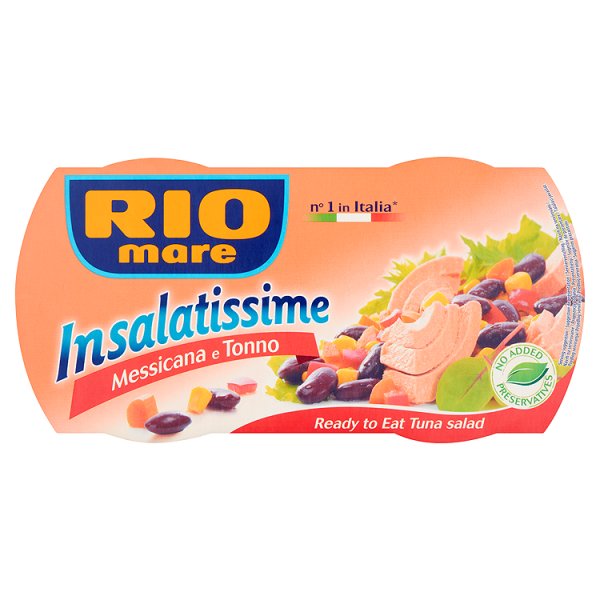 Rio Mare Insalatissime Messicana e Tonno Gotowe danie z warzyw i tuńczyka 2 x 160 g