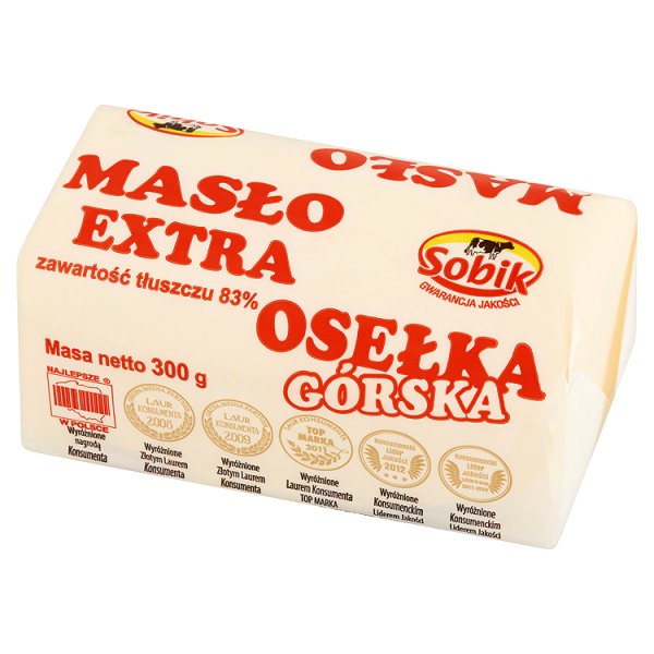 Sobik Masło ekstra osełka górska 300 g