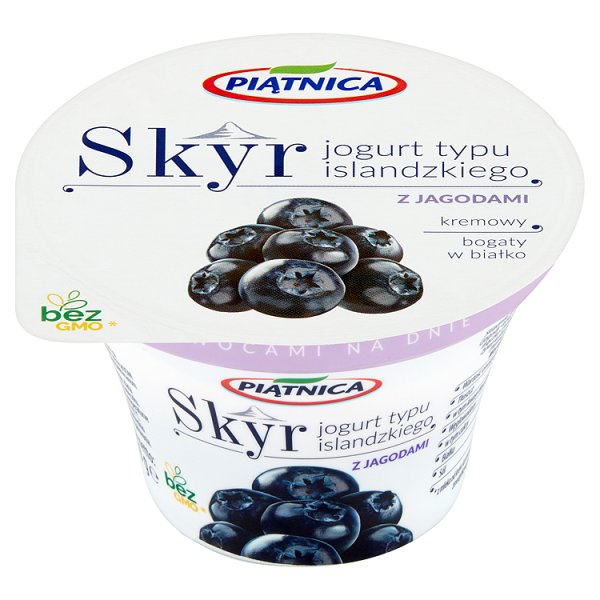 Piątnica Skyr Jogurt typu islandzkiego z jagodami 150 g
