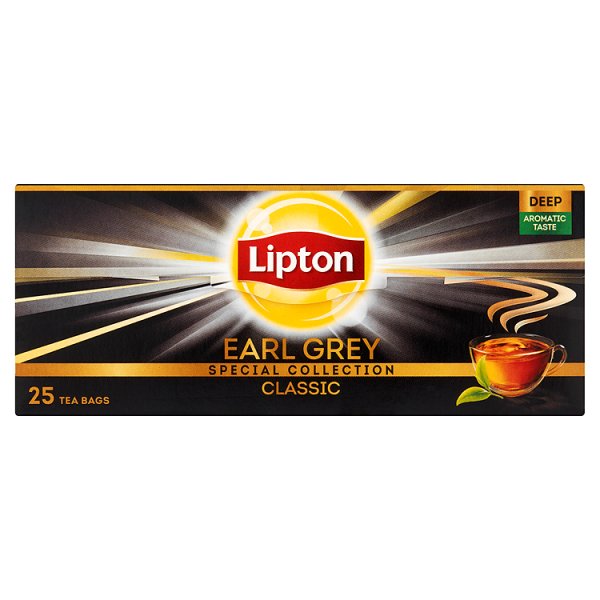 Lipton Earl Grey Classic Herbata czarna 37,5 g (25 torebek)