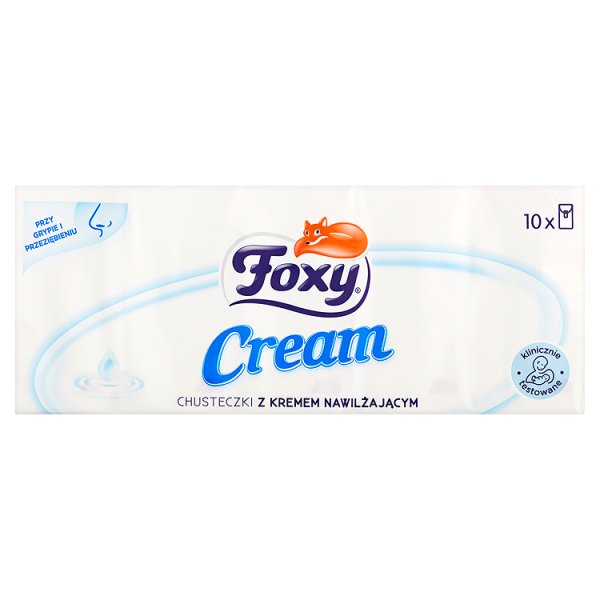 Foxy Cream Chusteczki z kremem nawilżającym 10 paczek