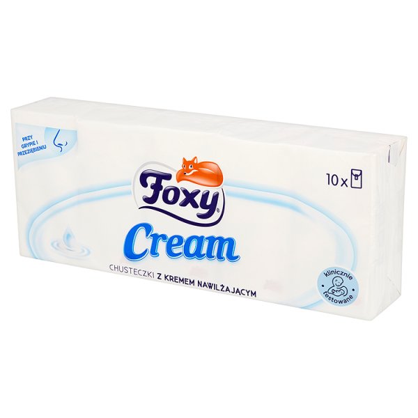 Foxy Cream Chusteczki z kremem nawilżającym 10 paczek