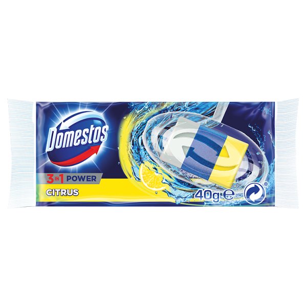 Domestos 3w1 Citrus Kostka toaletowa Opakowanie uzupełniające 40 g