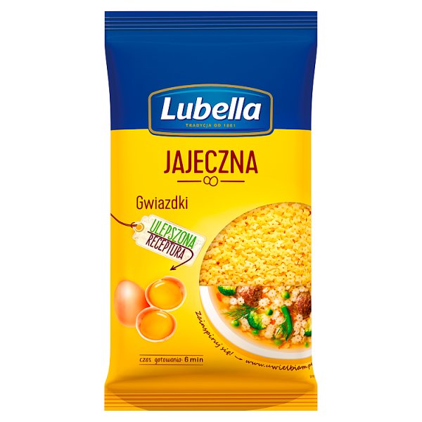 Lubella Jajeczna Makaron gwiazdki 250 g