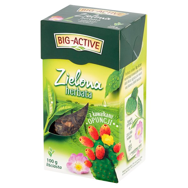 Big-Active Herbata zielona z kawałkami opuncji liściasta 100 g