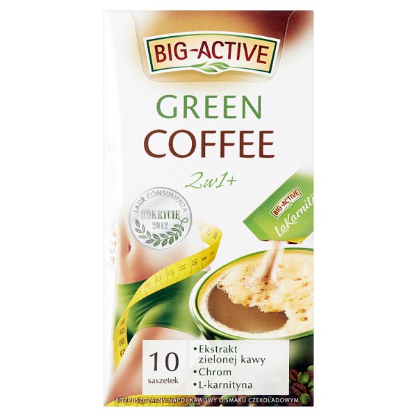 Big-Active La Karnita Green Coffee 2w1+ Rozpuszczalny napój kawowy 120 g (10 x 12 g)