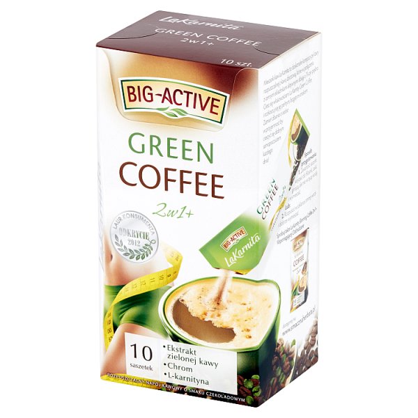 Big-Active La Karnita Green Coffee 2w1+ Rozpuszczalny napój kawowy 120 g (10 x 12 g)