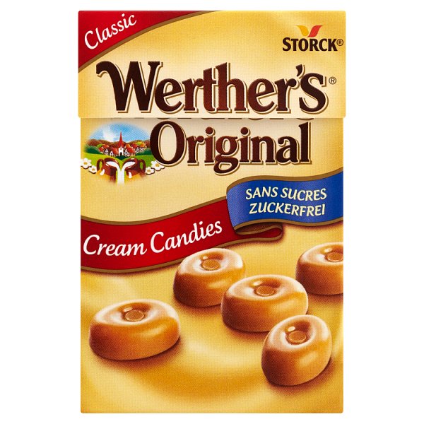 Werther&#039;s Original Cukierki śmietankowe bez cukru 42 g