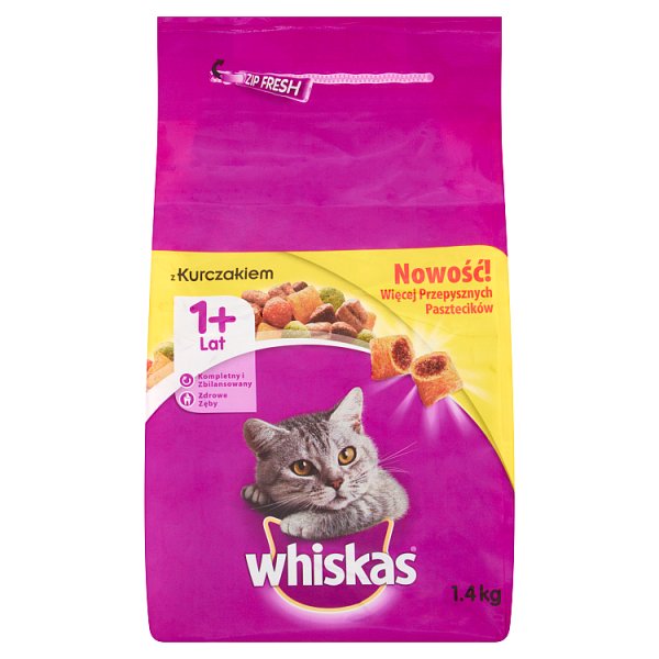 Whiskas z kurczakiem Karma pełnoporcjowa 1+ lat 1,4 kg